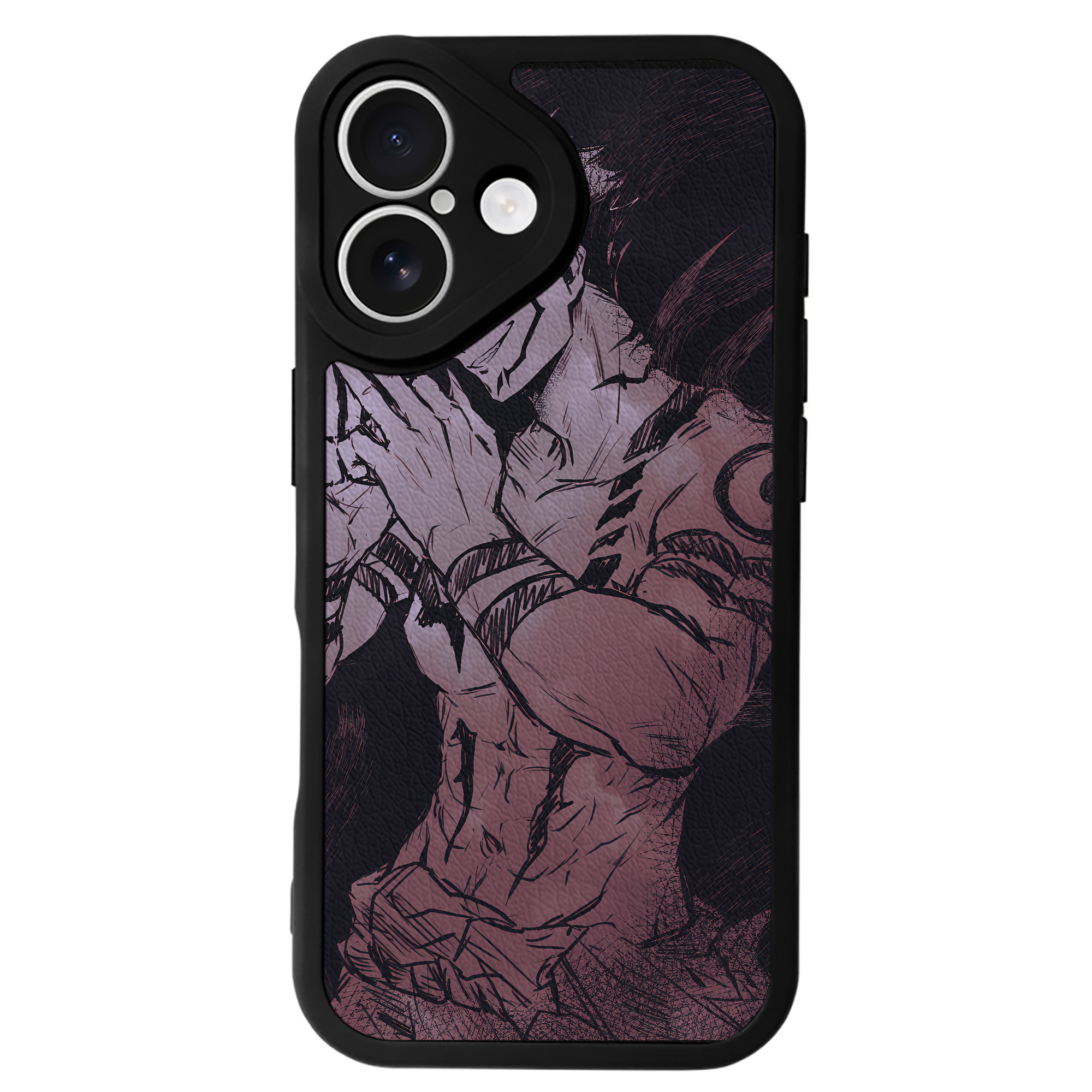 （画像用） 呪術廻戦 Jujutsu Kaisen 【iPhone 16シリーズ対応】シリコンスマホケース（レザー調） 材質：シリコン